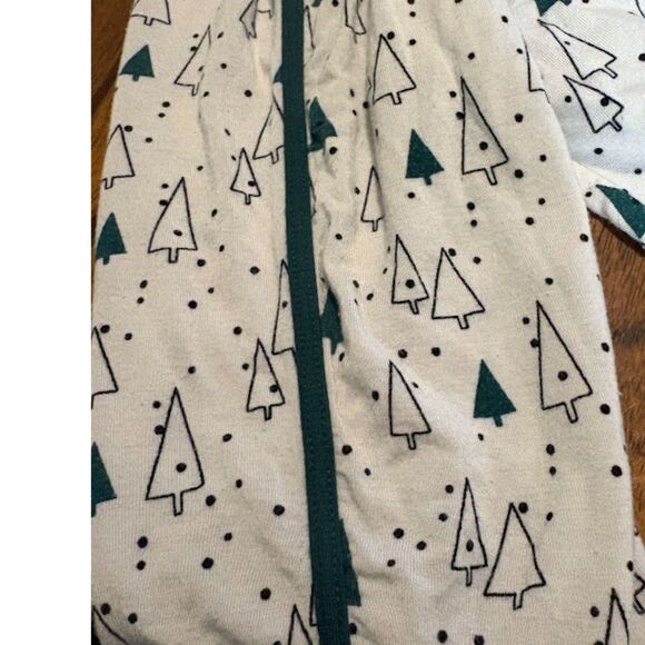 Soma Sleep Pajama Pants S Cream Green Christmas Trees Holiday Winter Lounge Cozy - Picture 5 of 5